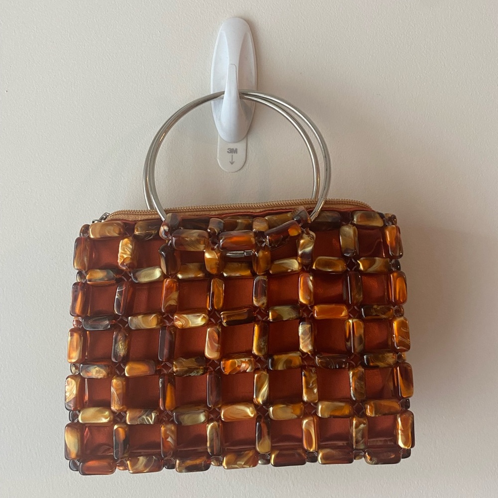 Amber Beaded Handbag